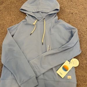 blue cropped hoodie sweatshirt